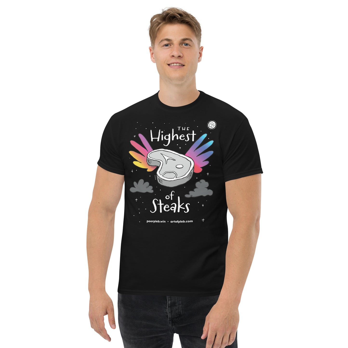 Poor Pleb Highest of Steaks Colour - Black T-Shirt