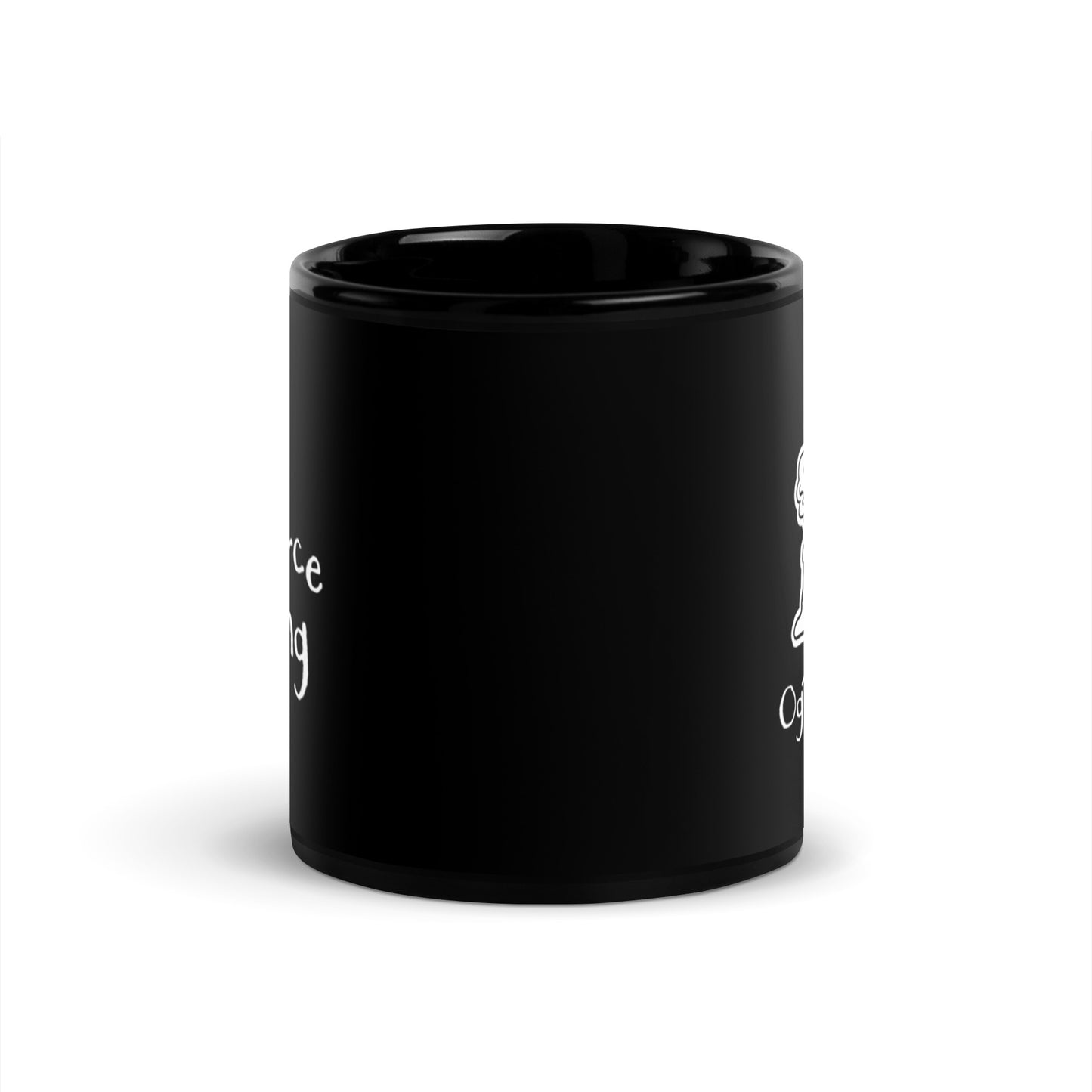 Poor Pleb Black Glossy Mug - The farce is strong (available in the US only)