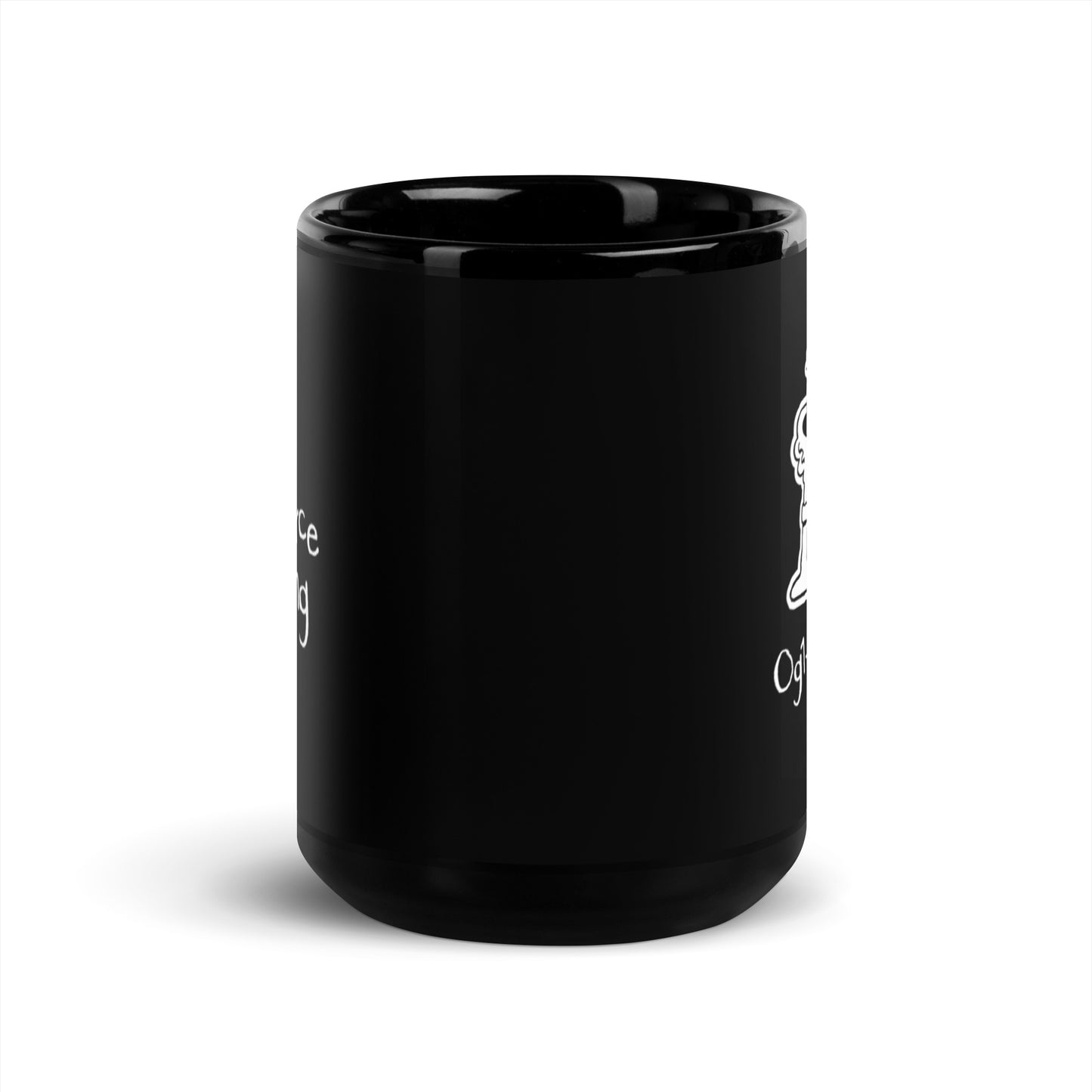 Poor Pleb Black Glossy Mug - The farce is strong (available in the US only)