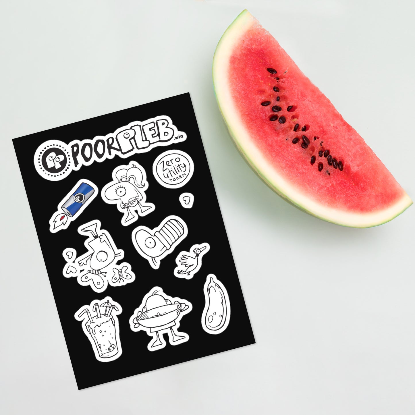 Poor Pleb Sticker Sheet - Zero Utility