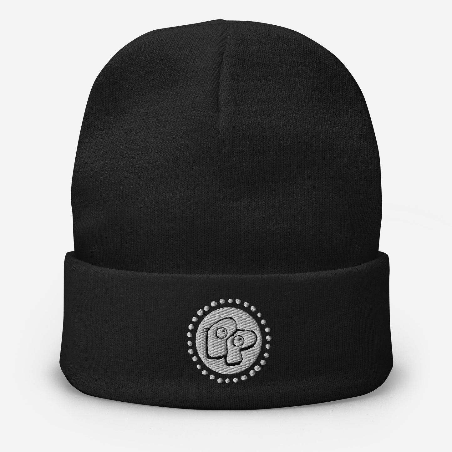Poor Pleb 'circle logo' Embroidered Beanie