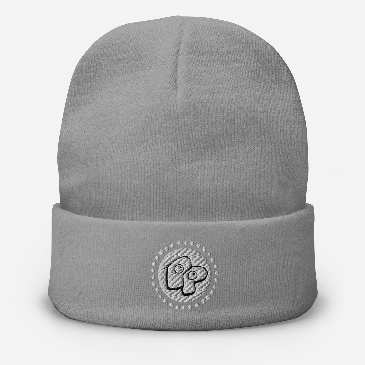 Poor Pleb 'circle logo' Embroidered Beanie