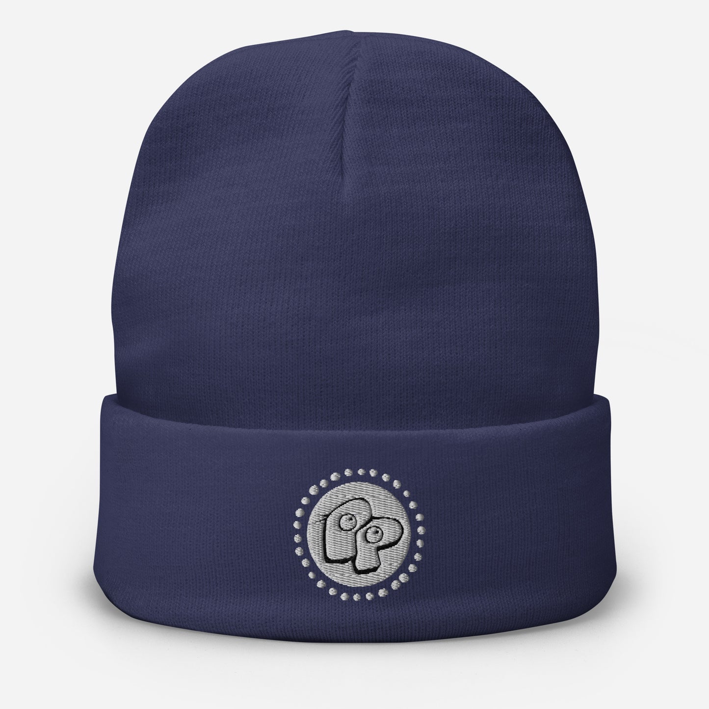 Poor Pleb 'circle logo' Embroidered Beanie