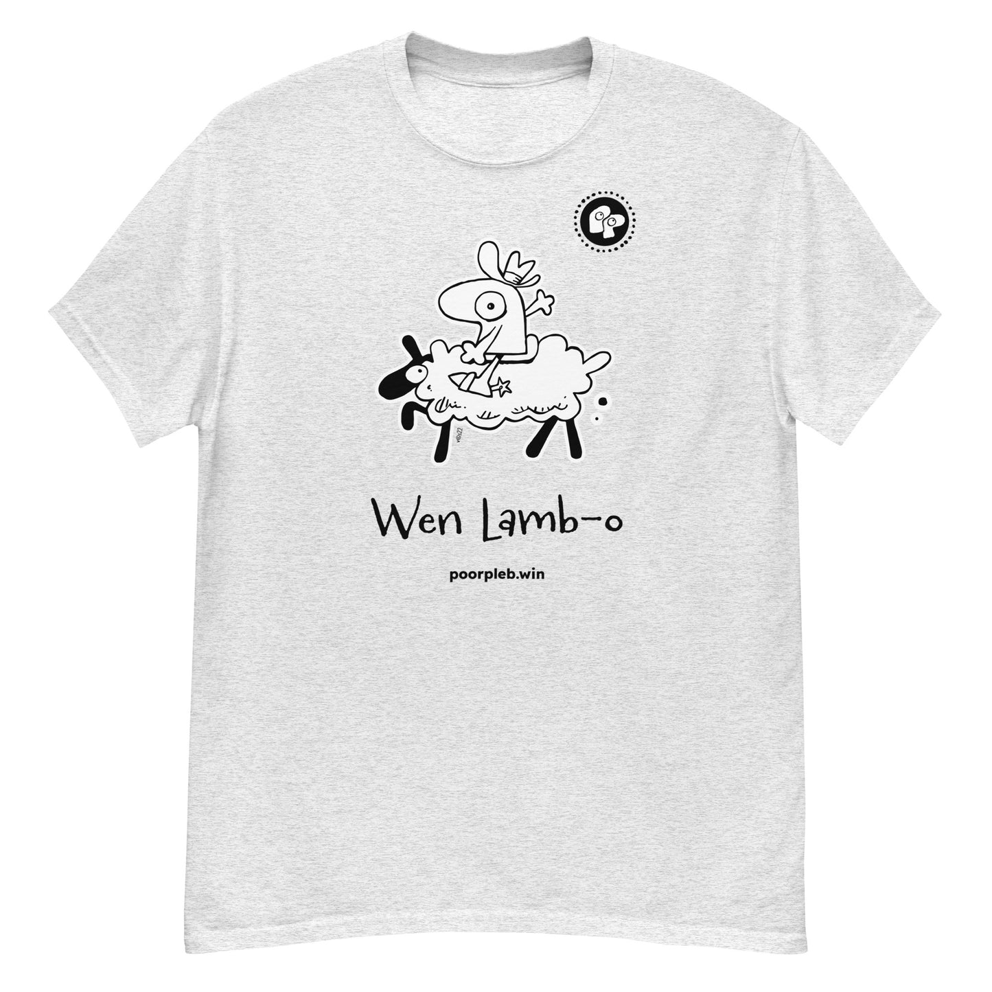 Poor Pleb T-shirt (light colours) - Wen Lamb-o - Crypto Biskit
