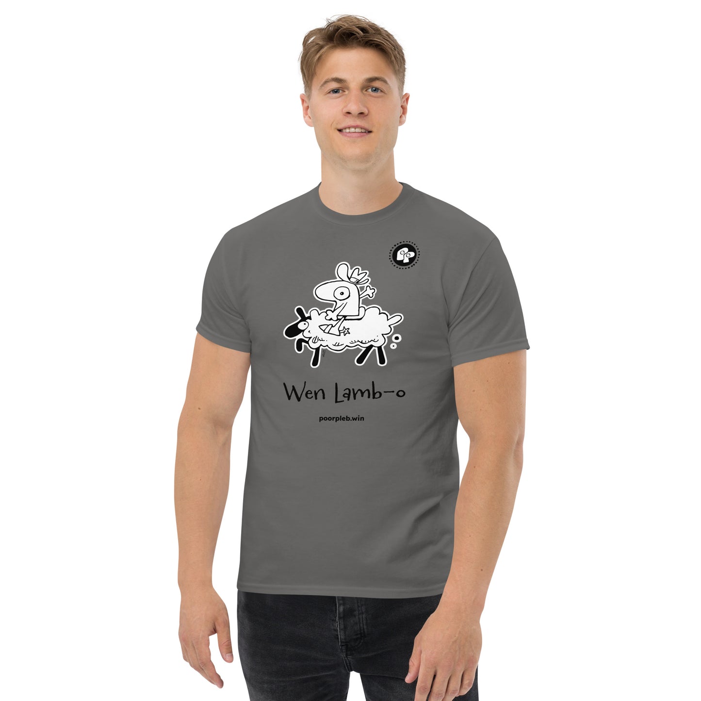 Poor Pleb T-shirt (light colours) - Wen Lamb-o - Crypto Biskit