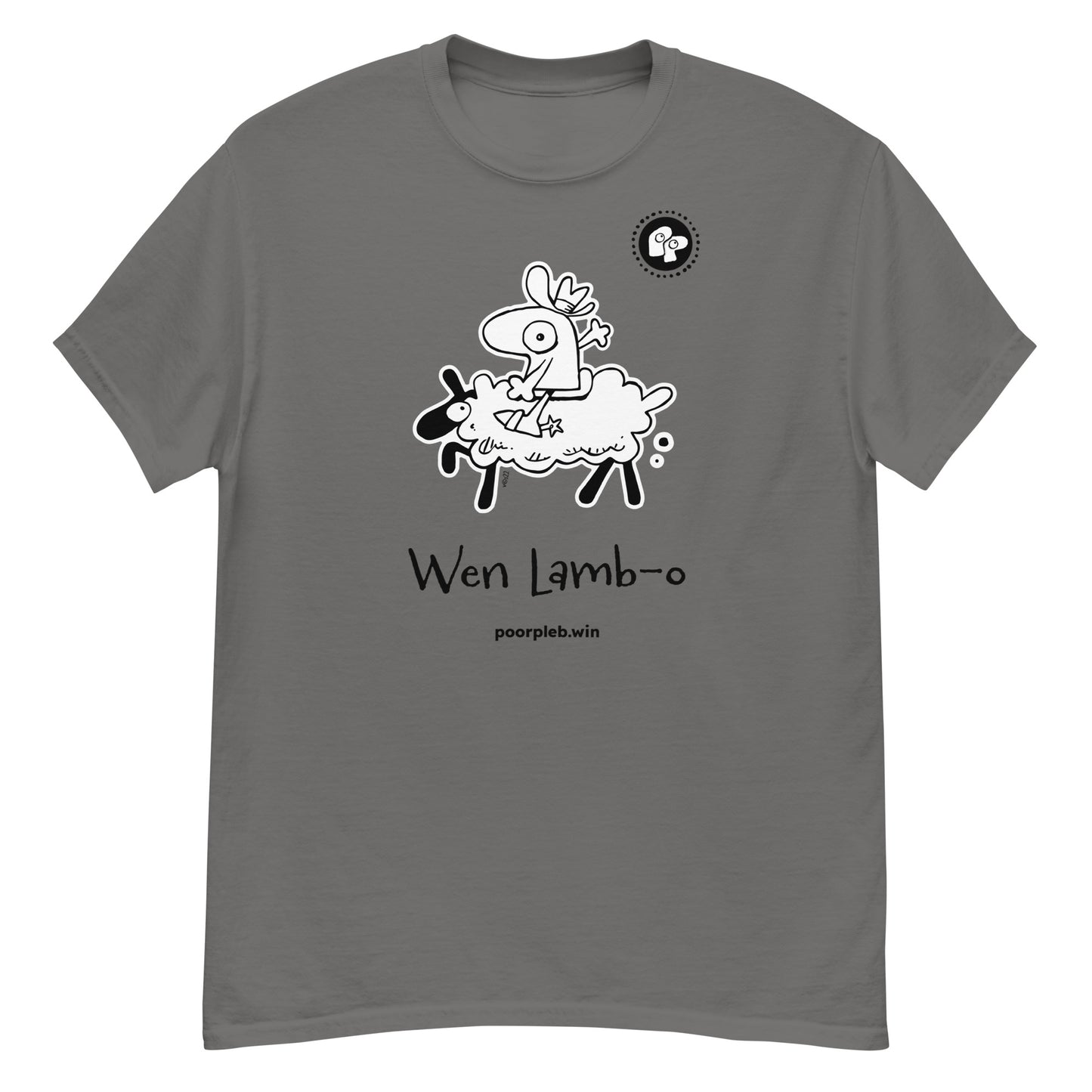 Poor Pleb T-shirt (light colours) - Wen Lamb-o - Crypto Biskit