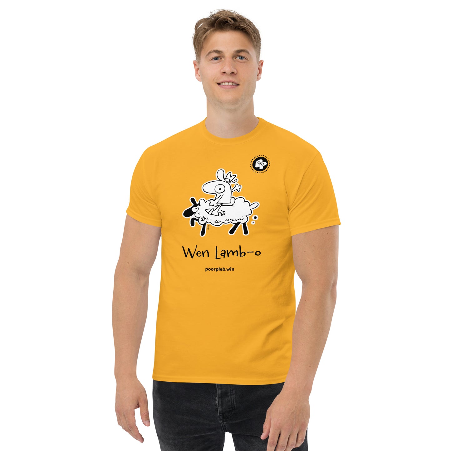 Poor Pleb T-shirt (light colours) - Wen Lamb-o - Crypto Biskit