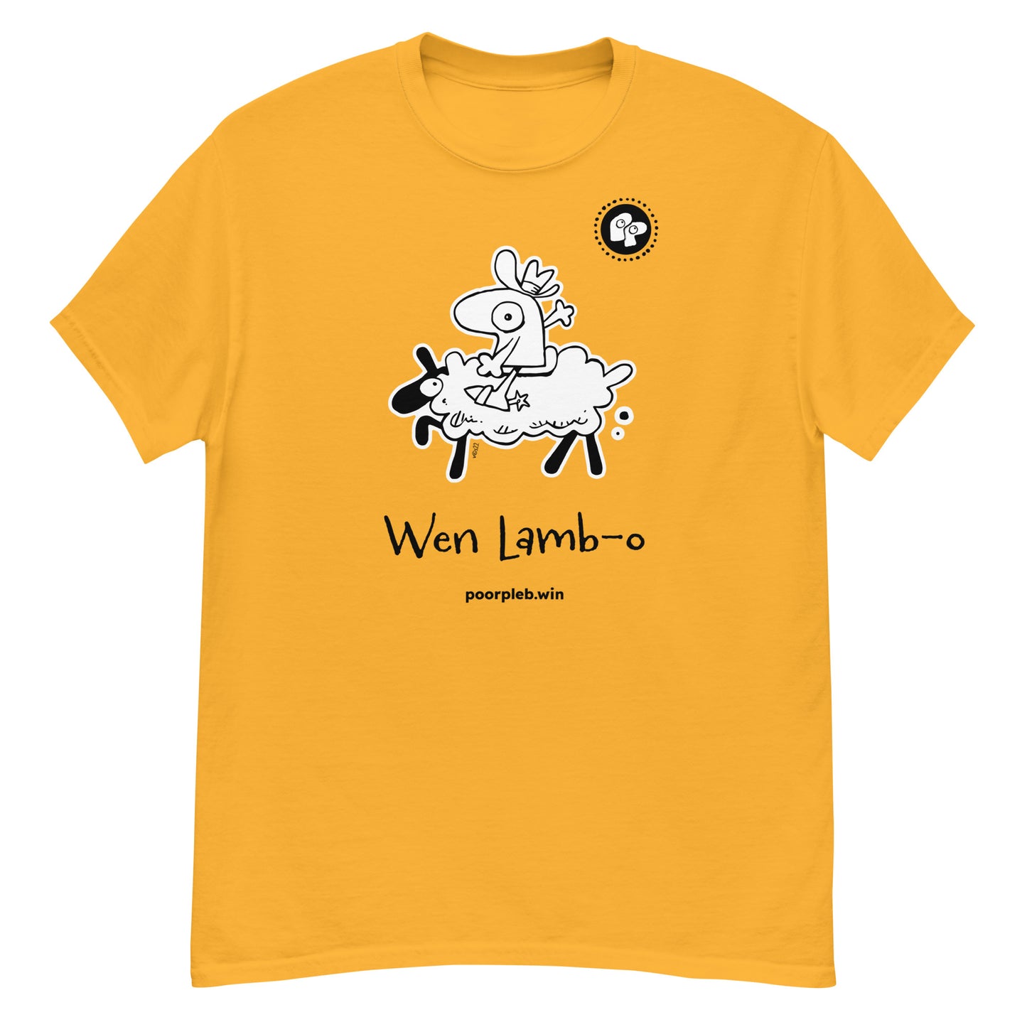 Poor Pleb T-shirt (light colours) - Wen Lamb-o - Crypto Biskit