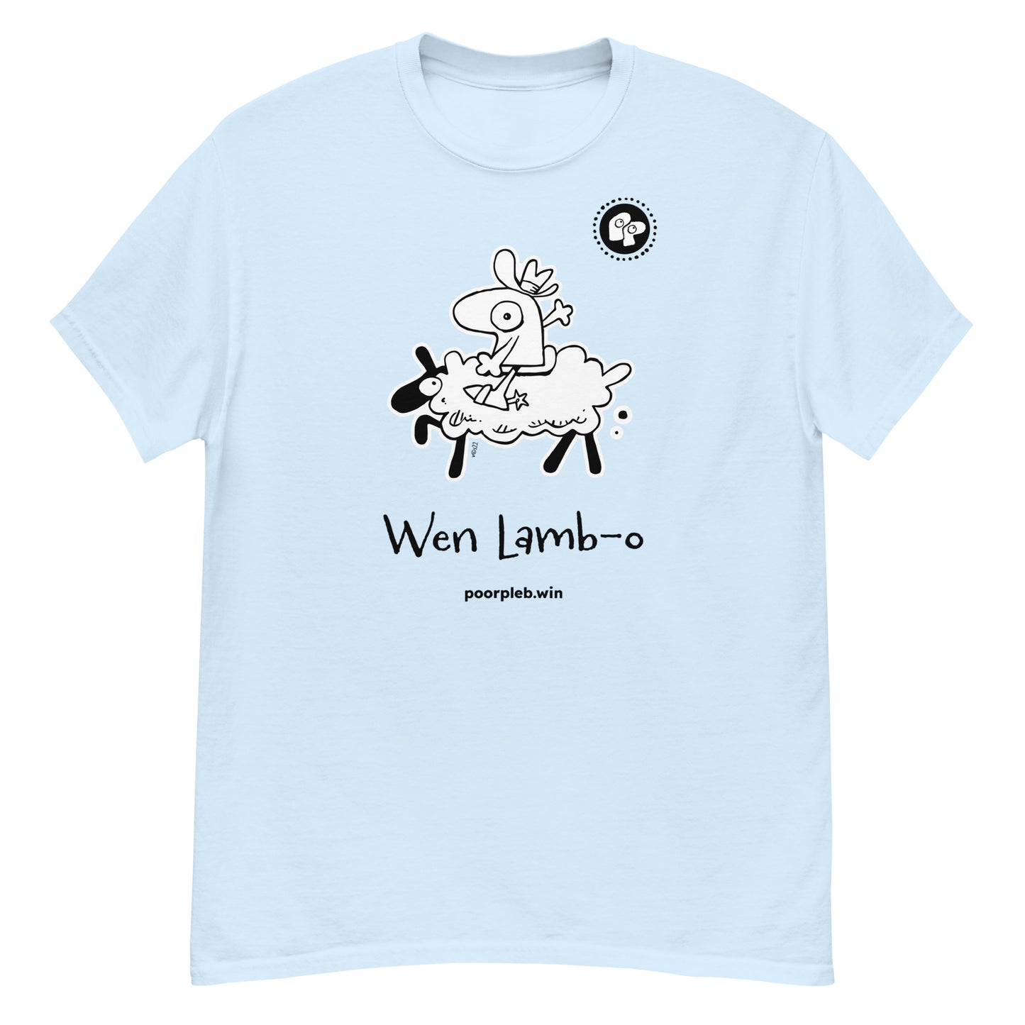 Poor Pleb T-shirt (light colours) - Wen Lamb-o - Crypto Biskit