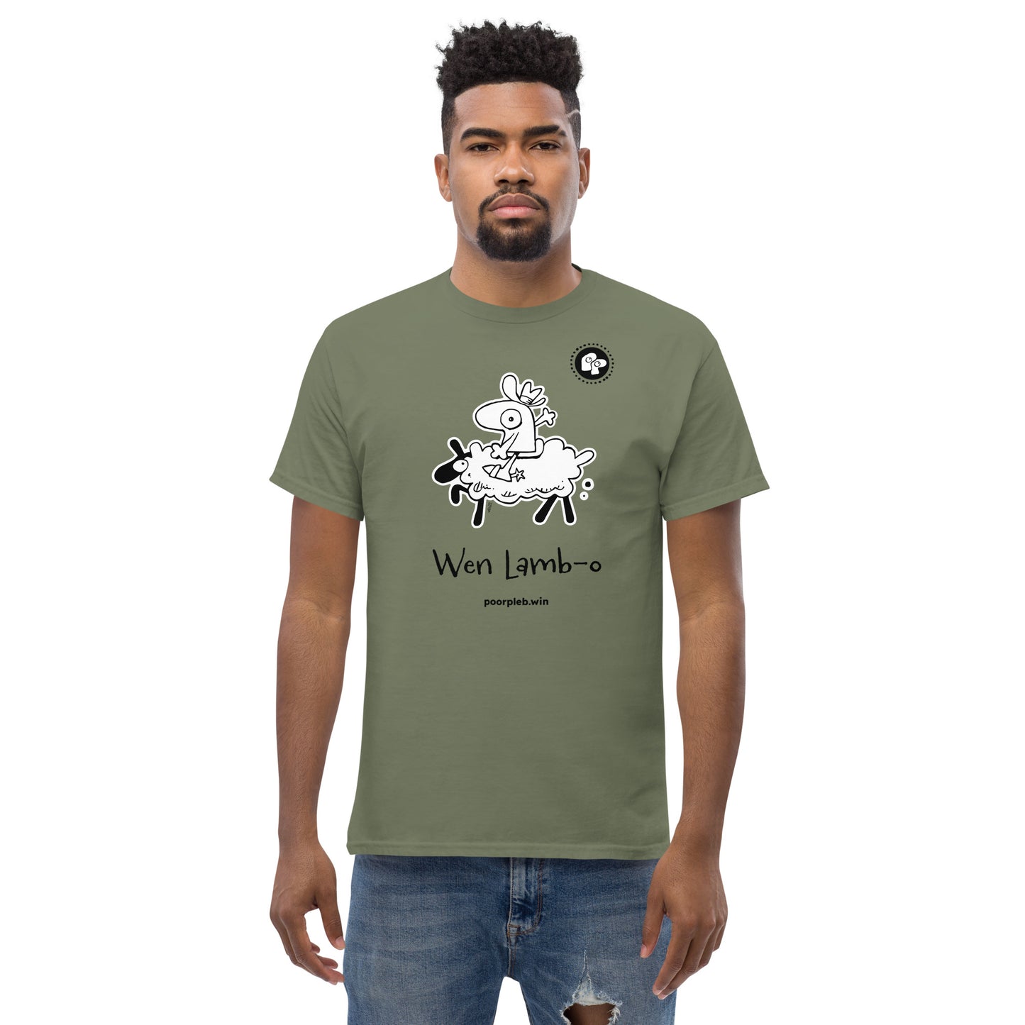 Poor Pleb T-shirt (light colours) - Wen Lamb-o - Crypto Biskit