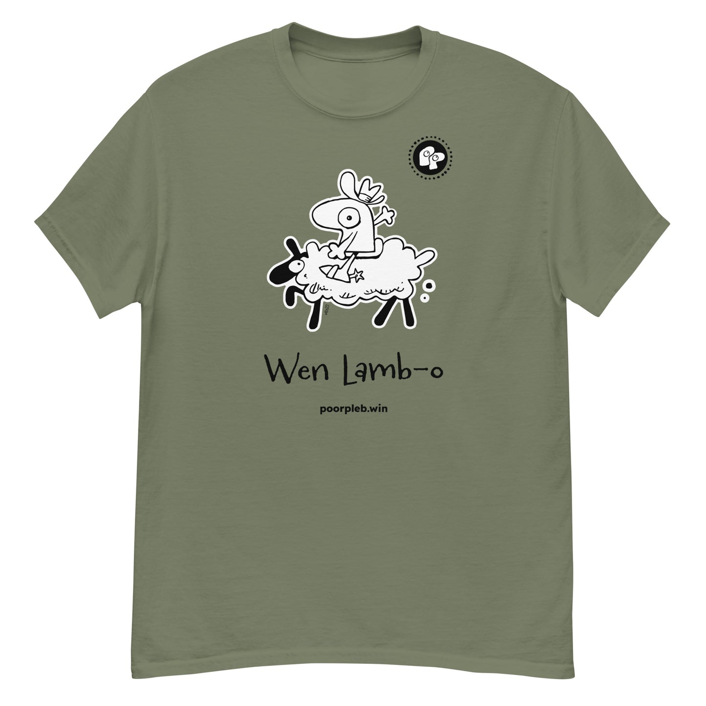 Poor Pleb T-shirt (light colours) - Wen Lamb-o - Crypto Biskit