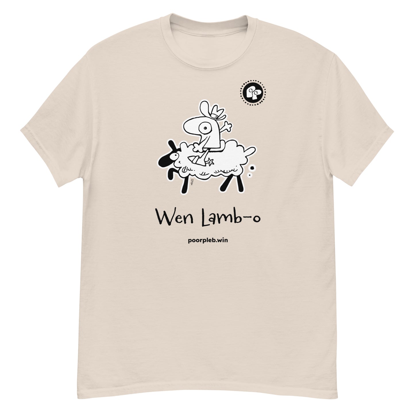 Poor Pleb T-shirt (light colours) - Wen Lamb-o - Crypto Biskit