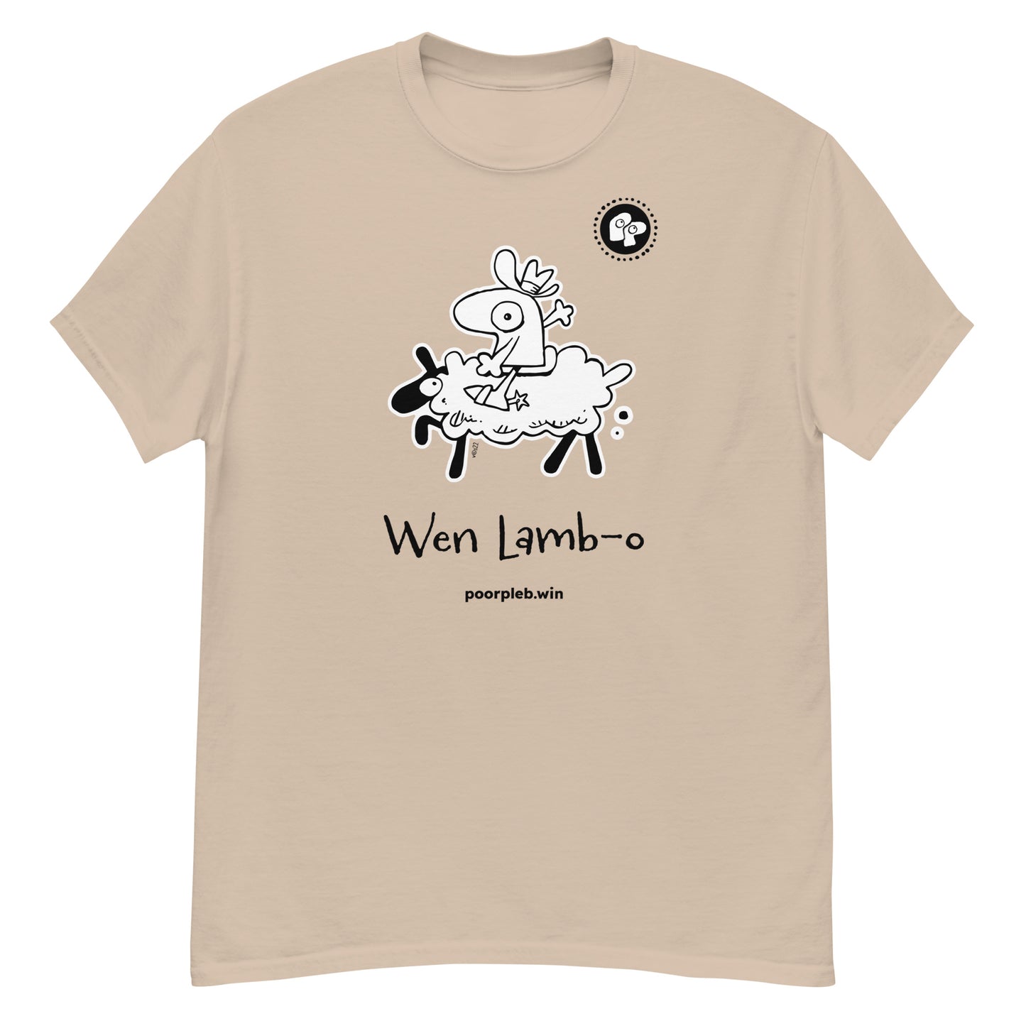 Poor Pleb T-shirt (light colours) - Wen Lamb-o - Crypto Biskit