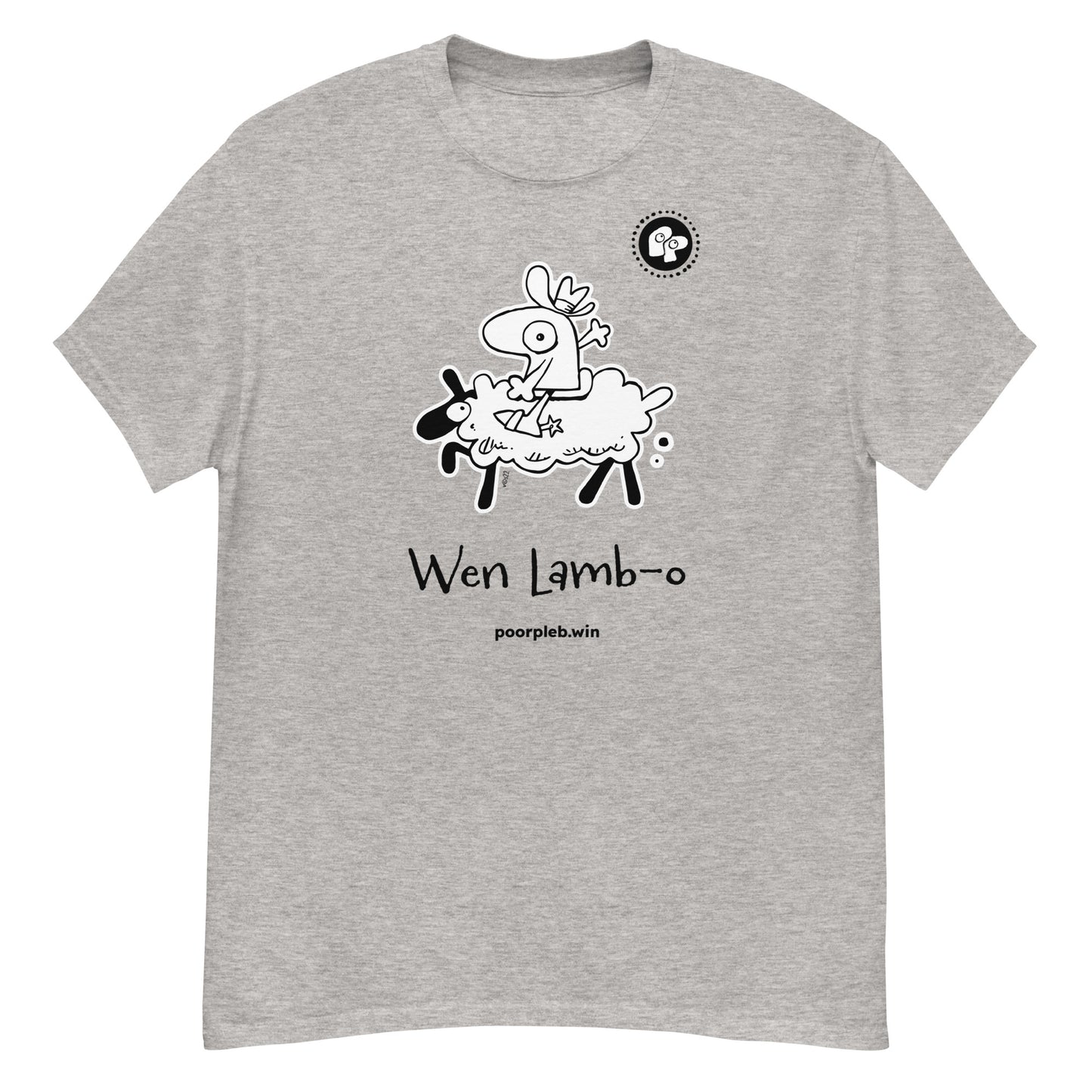 Poor Pleb T-shirt (light colours) - Wen Lamb-o - Crypto Biskit