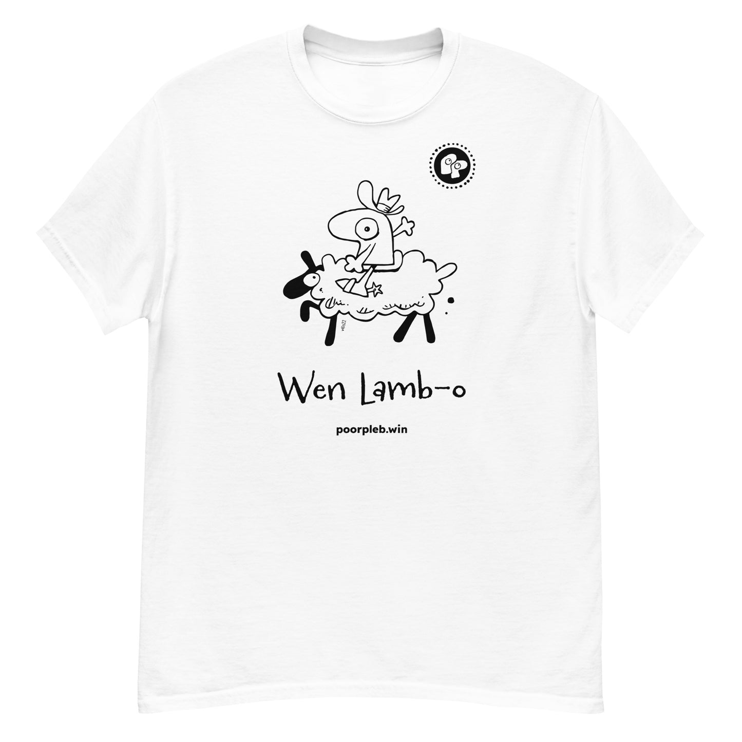 Poor Pleb T-shirt (light colours) - Wen Lamb-o - Crypto Biskit