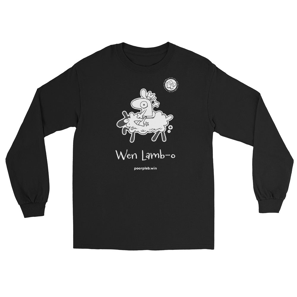 Poor Pleb Men’s Long Sleeve Shirt - Wen Lamb-O - Crypto Biskit