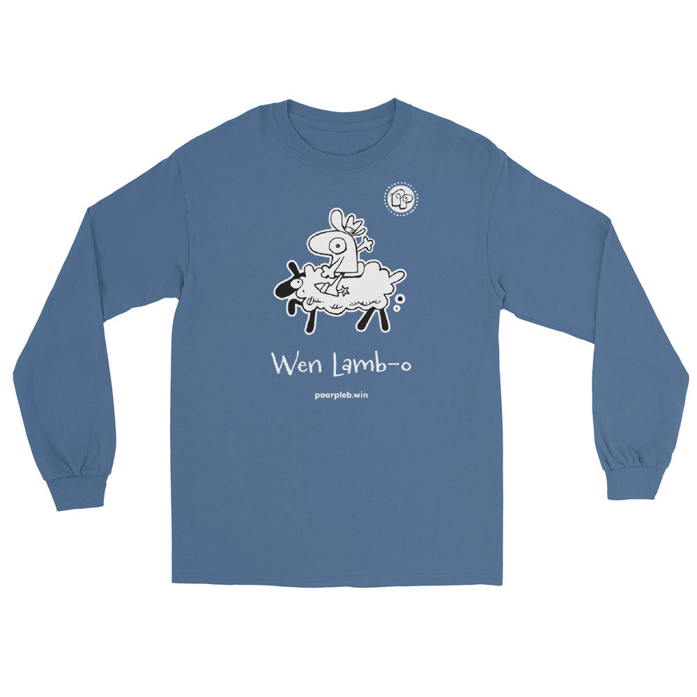Poor Pleb Men’s Long Sleeve Shirt - Wen Lamb-O - Crypto Biskit