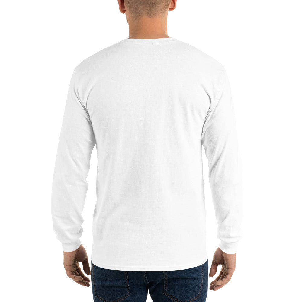 Poor Pleb Men’s Long Sleeve Shirt (light colours) - Things are looking up for the little guy - Crypto Biskit