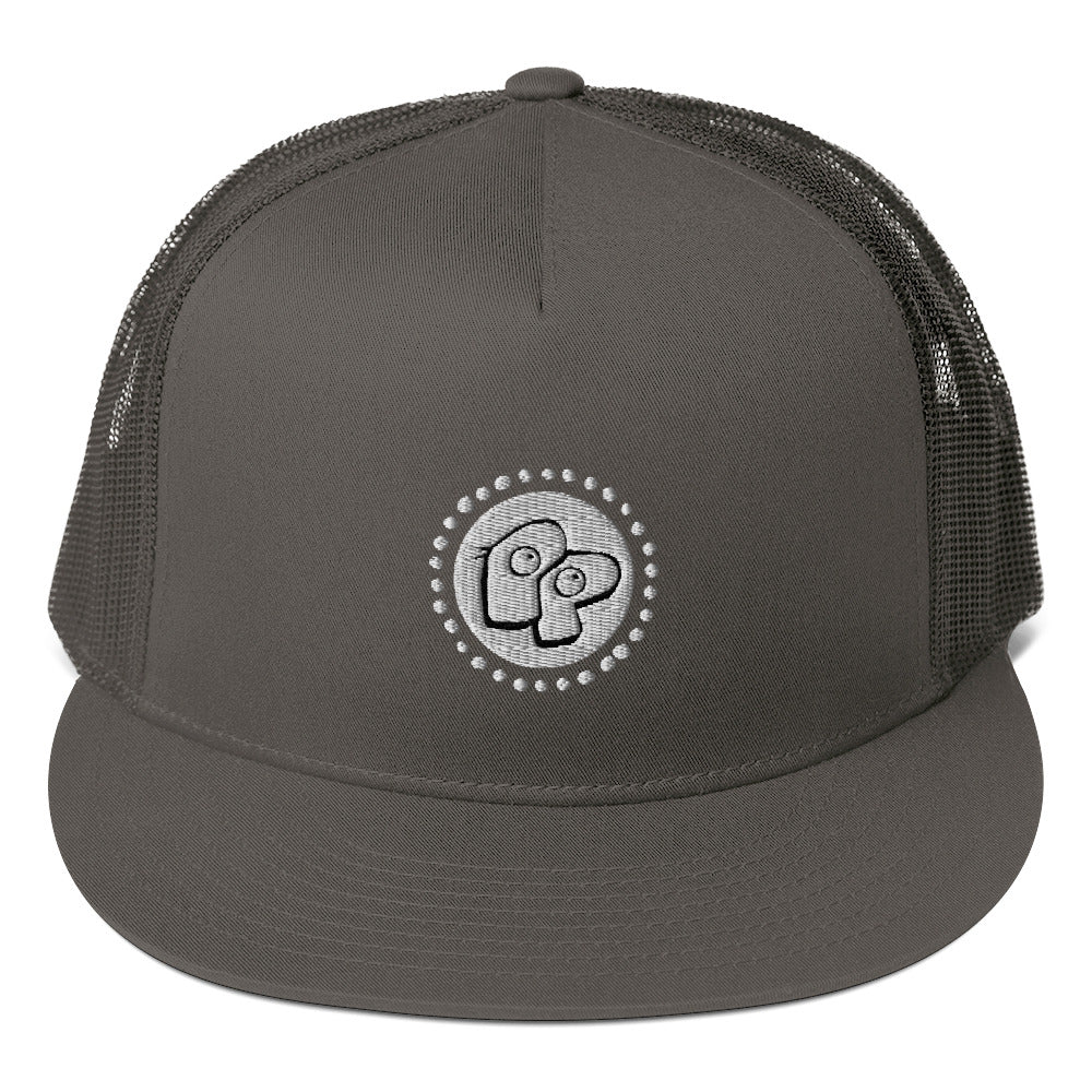 Poor Pleb 'Circle Logo' - Mesh Back Snapback