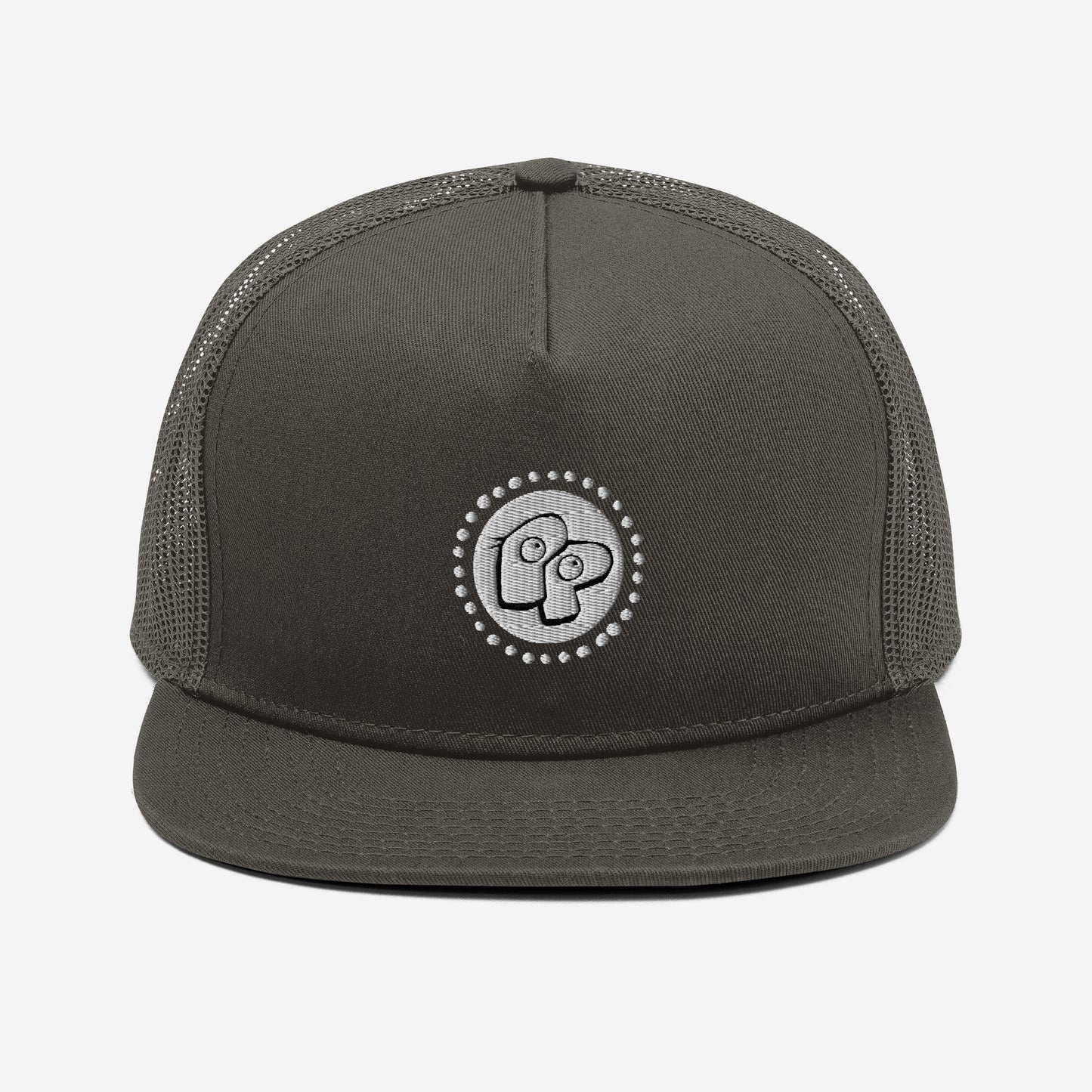 Poor Pleb 'Circle Logo' - Mesh Back Snapback