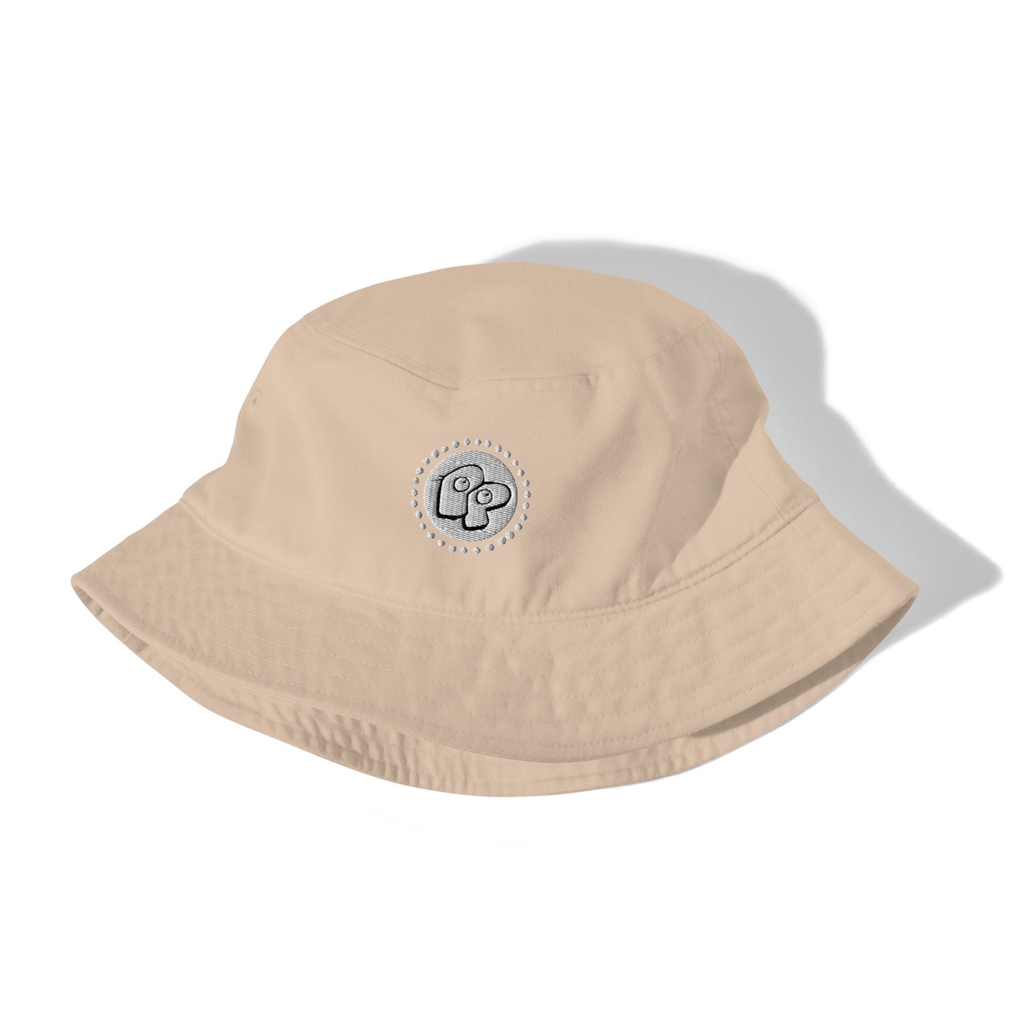 Poor Pleb 'circle logo' Organic bucket hat