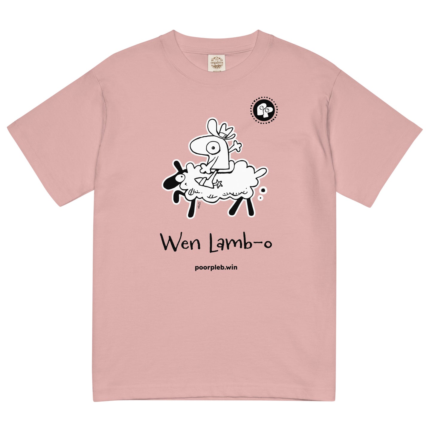 Poor Pleb Lightweight Cotton T-shirt (light colours) - Wen Lamb-o - Crypto Biskit