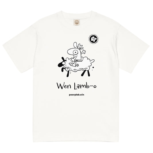 Poor Pleb Lightweight Cotton T-shirt (light colours) - Wen Lamb-o - Crypto Biskit