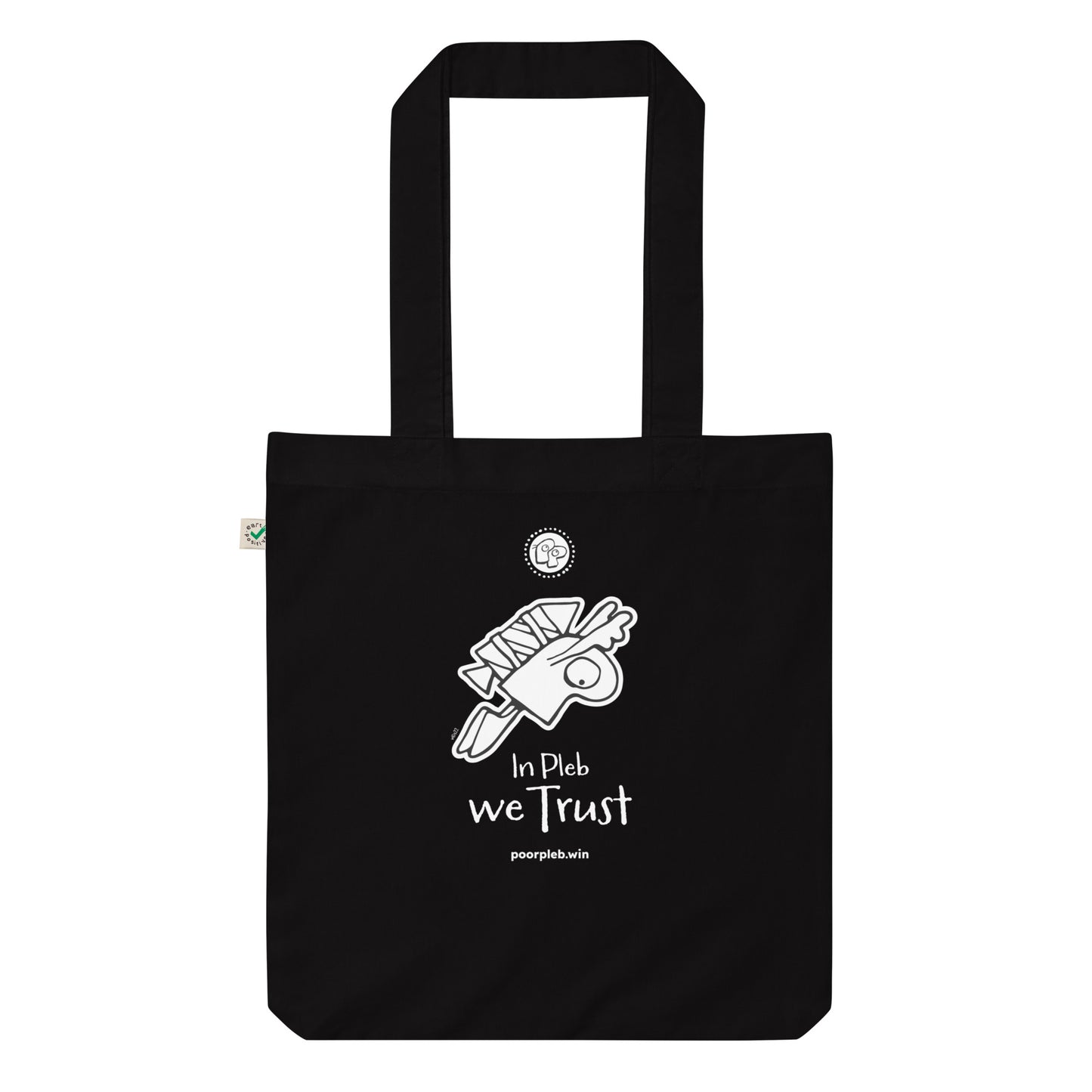 Poor Pleb Organic Tote Bag - In Plebs we Trust - Crypto Biskit