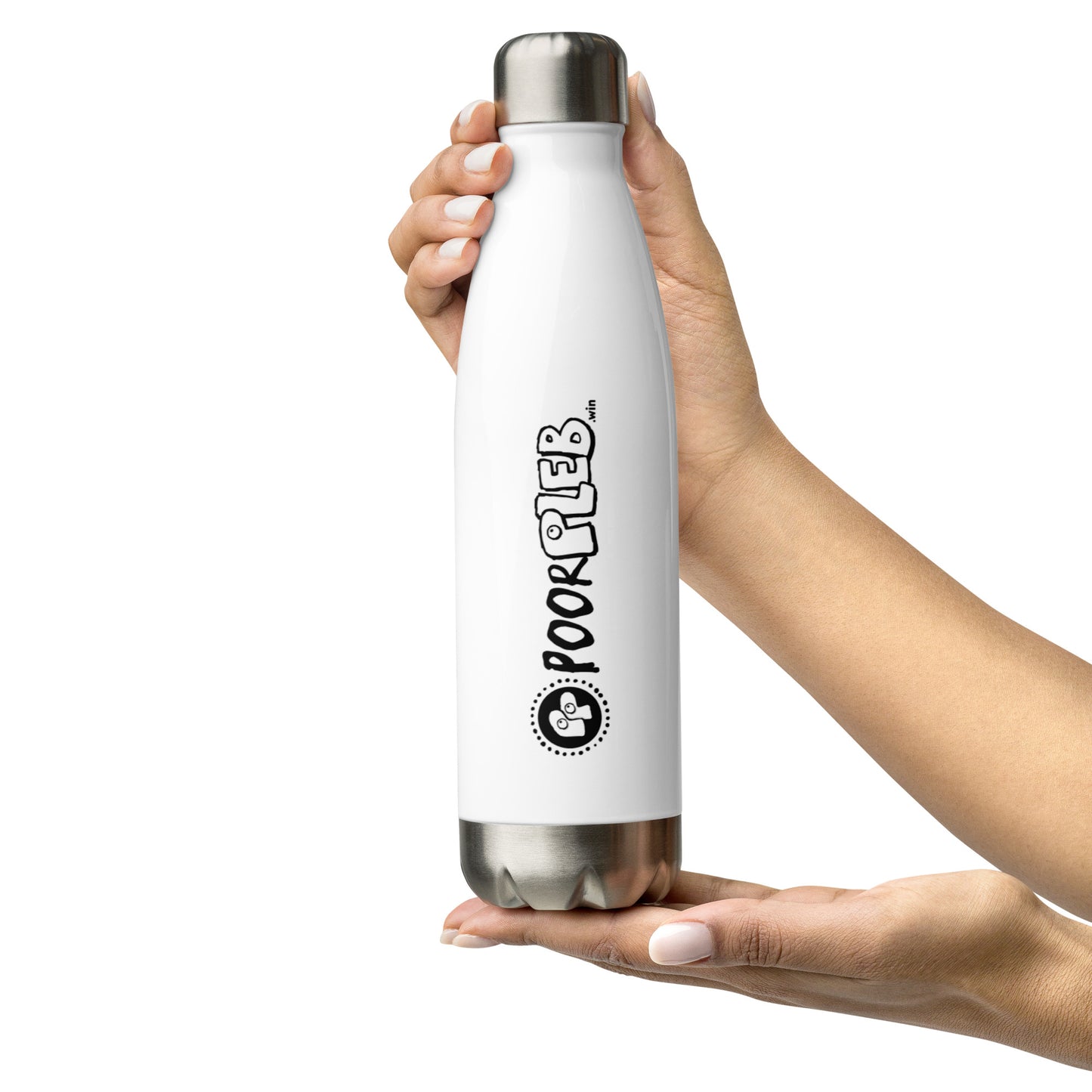 Poor Pleb Stainless Steel Water Bottle - Fully Branded