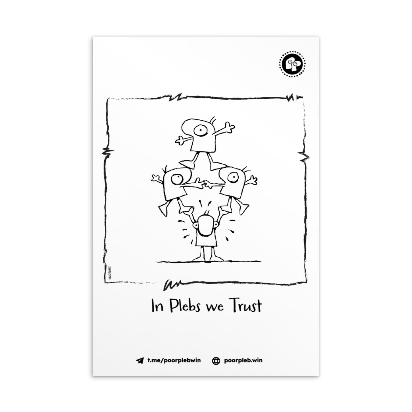 Poor Pleb Postcard - In Plebs we trust