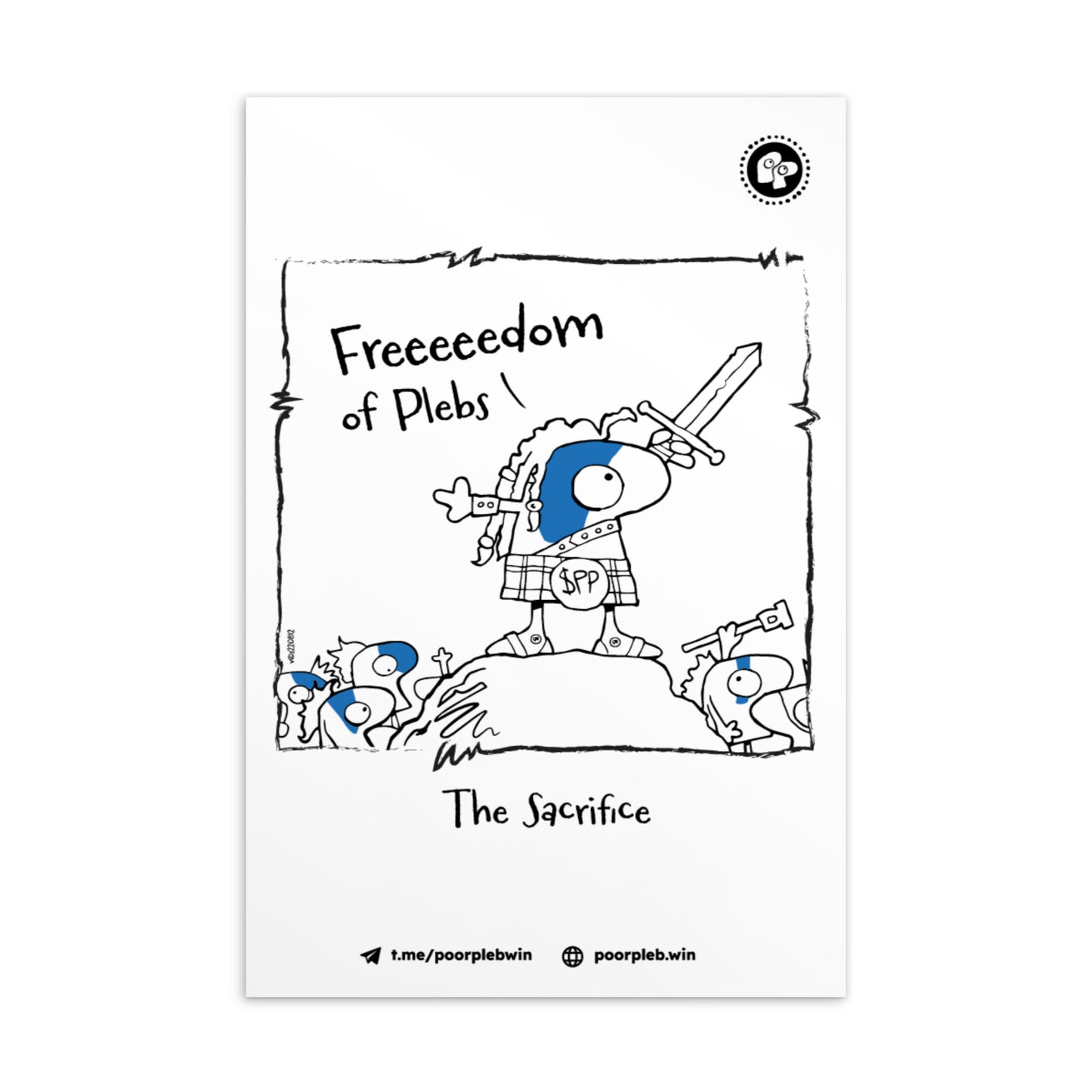 Poor Pleb Postcard - Freedom of Plebs