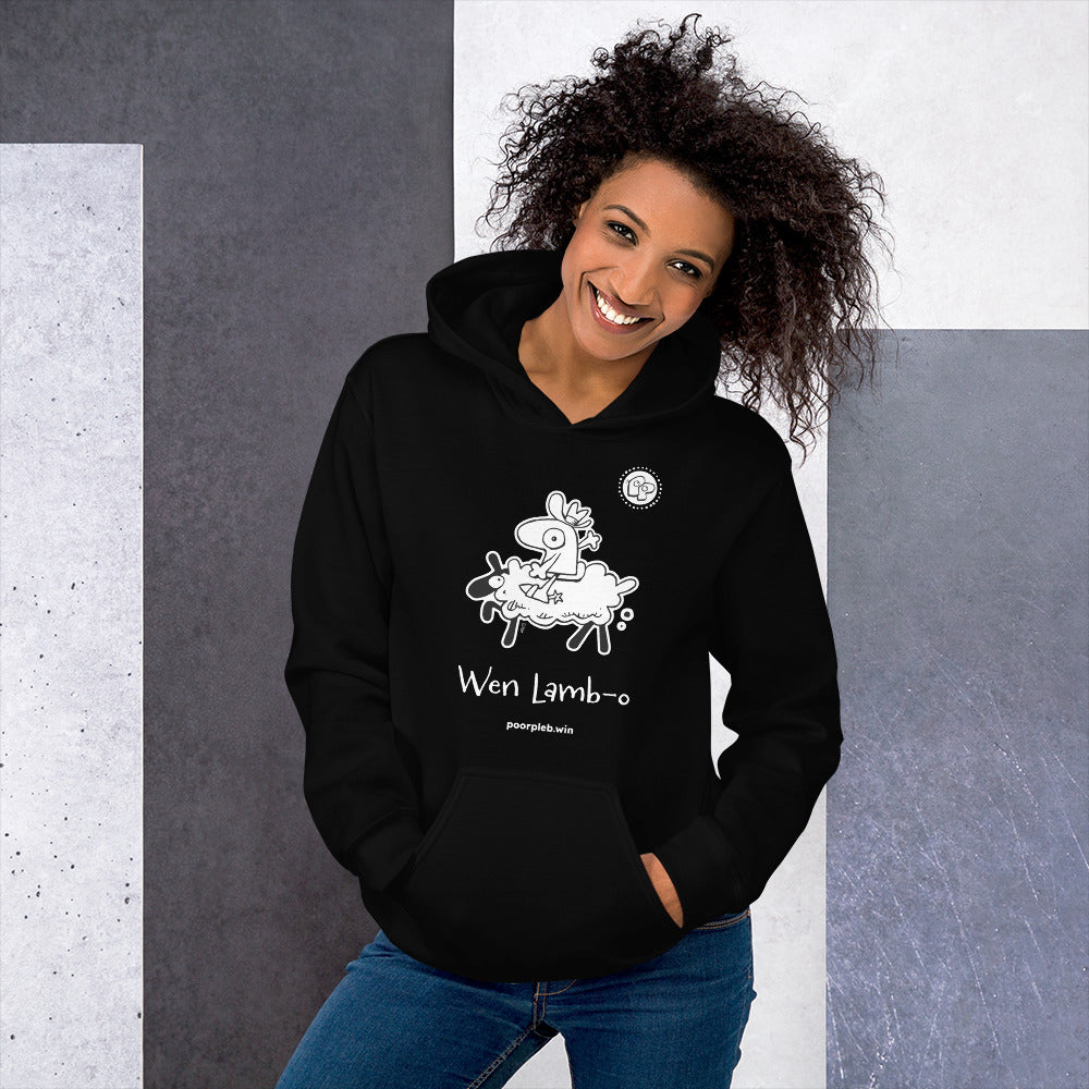 Poor Pleb Unisex Heavy Blend Hoodie (dark colours) - Wen Lamb-O - Crypto Biskit