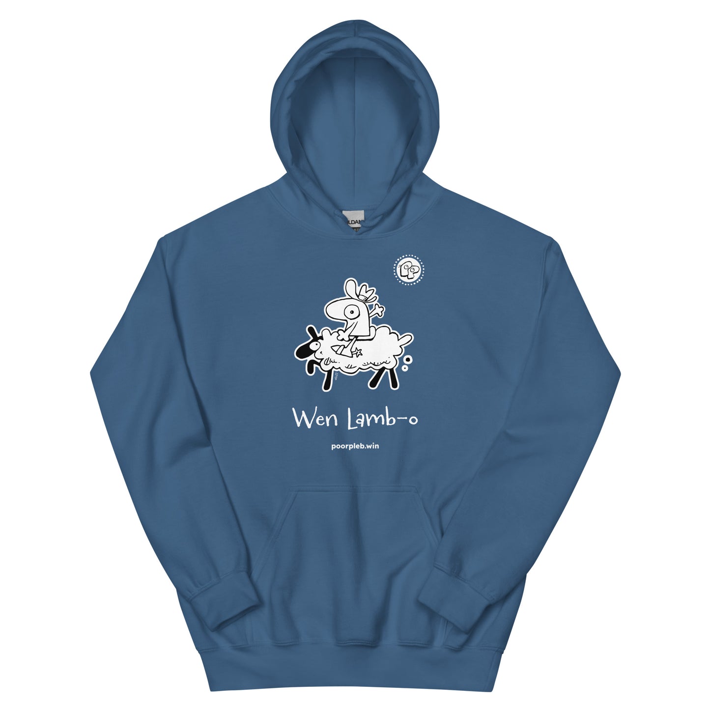 Poor Pleb Unisex Heavy Blend Hoodie (dark colours) - Wen Lamb-O - Crypto Biskit