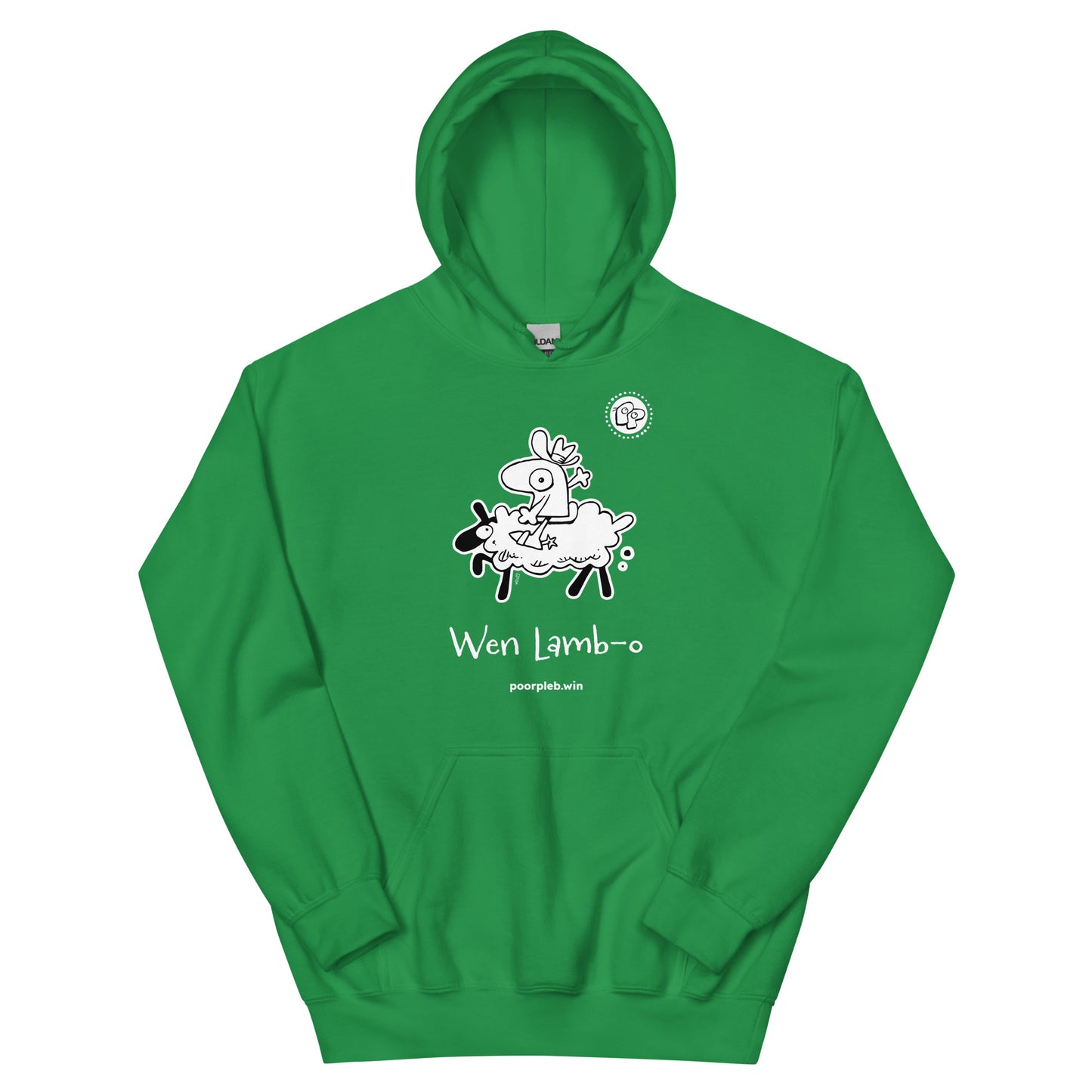 Poor Pleb Unisex Heavy Blend Hoodie (dark colours) - Wen Lamb-O - Crypto Biskit