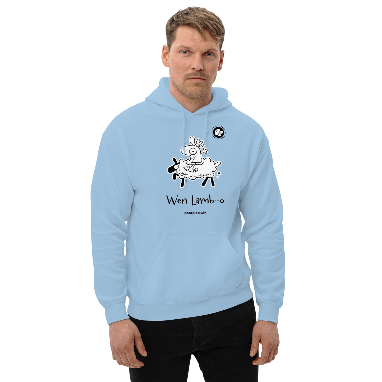 Poor Pleb Unisex Heavy Blend Hoodie (light colours) - Wen Lamb-O - Crypto Biskit