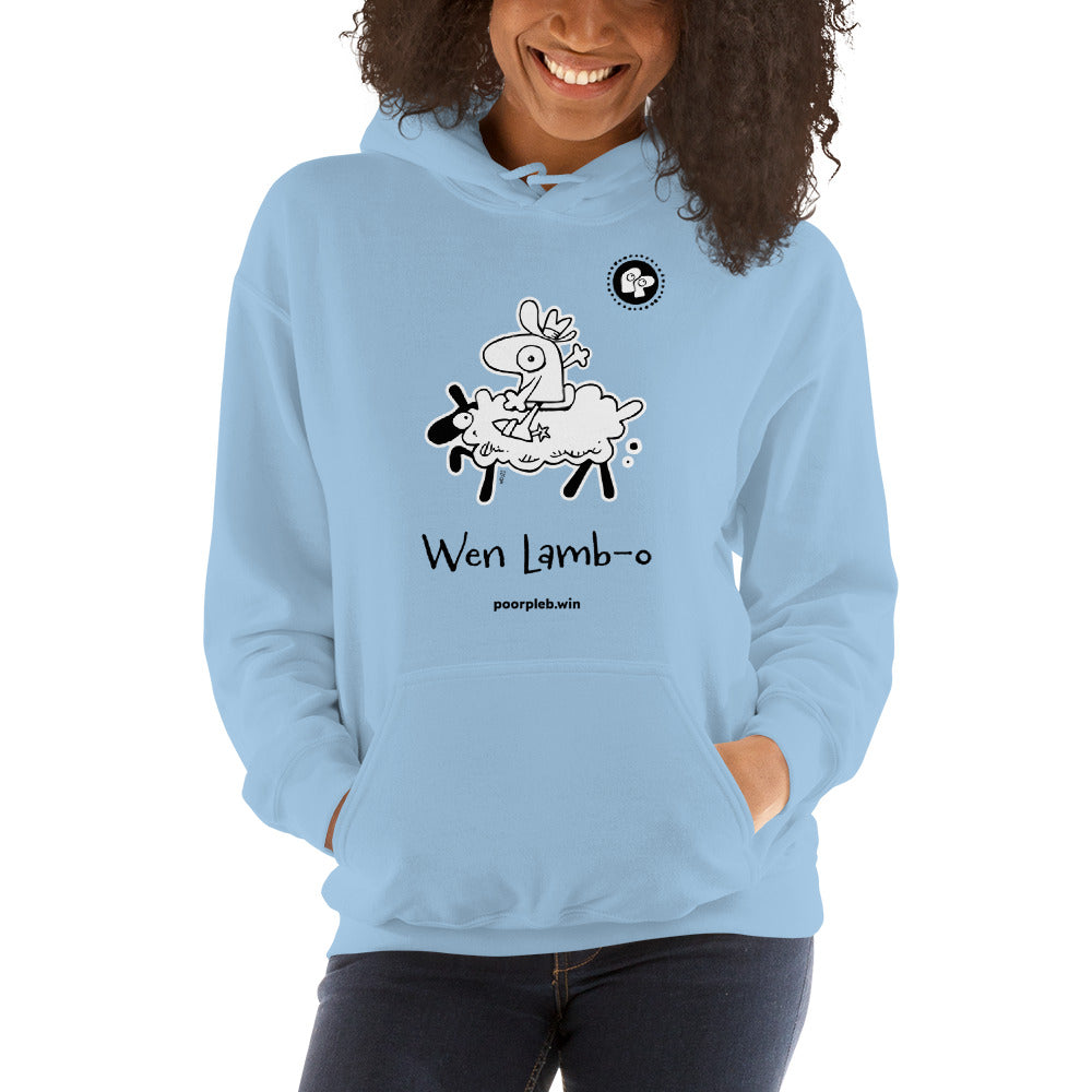 Poor Pleb Unisex Heavy Blend Hoodie (light colours) - Wen Lamb-O - Crypto Biskit