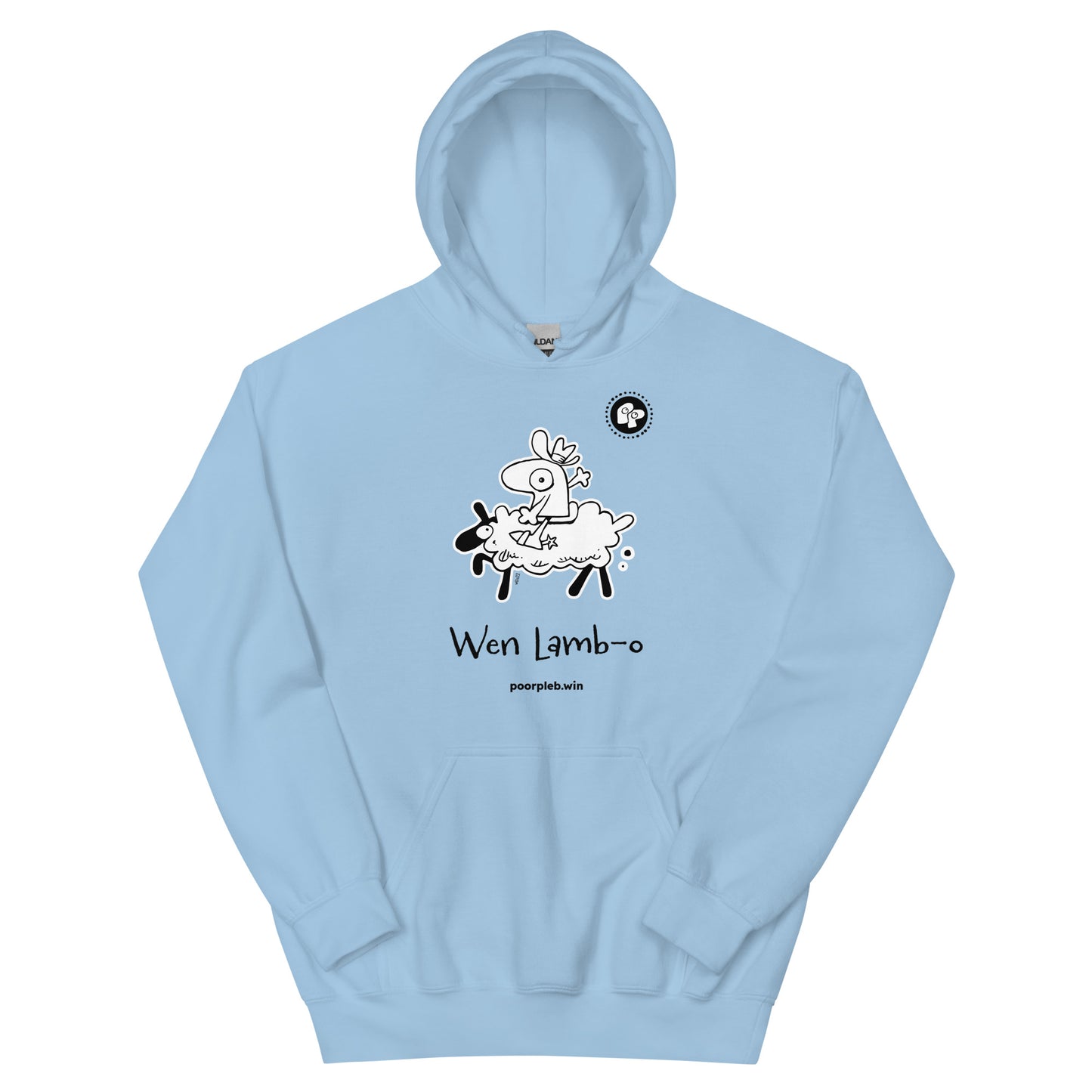 Poor Pleb Unisex Heavy Blend Hoodie (light colours) - Wen Lamb-O - Crypto Biskit