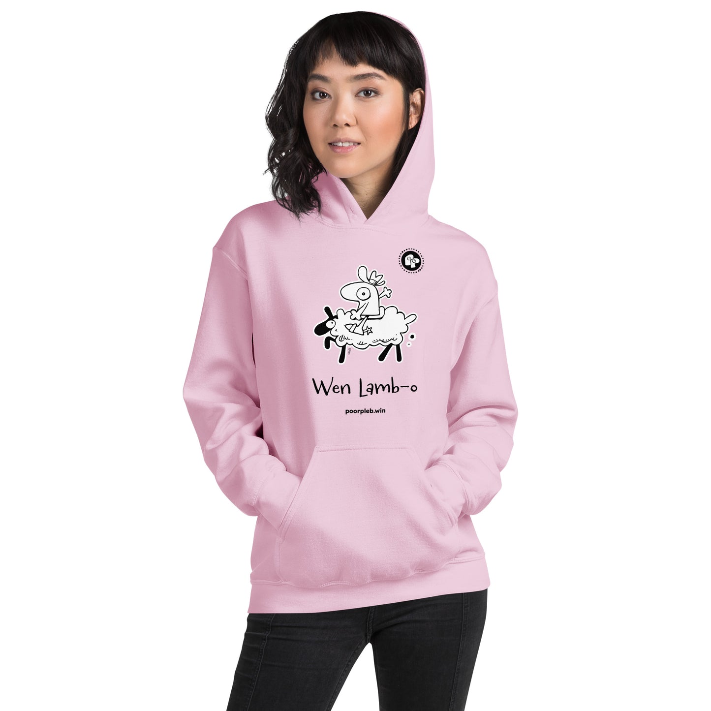 Poor Pleb Unisex Heavy Blend Hoodie (light colours) - Wen Lamb-O - Crypto Biskit