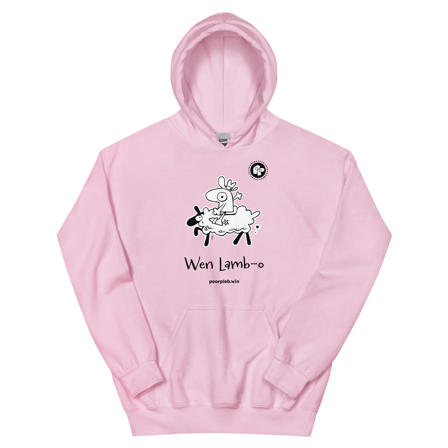 Poor Pleb Unisex Heavy Blend Hoodie (light colours) - Wen Lamb-O - Crypto Biskit