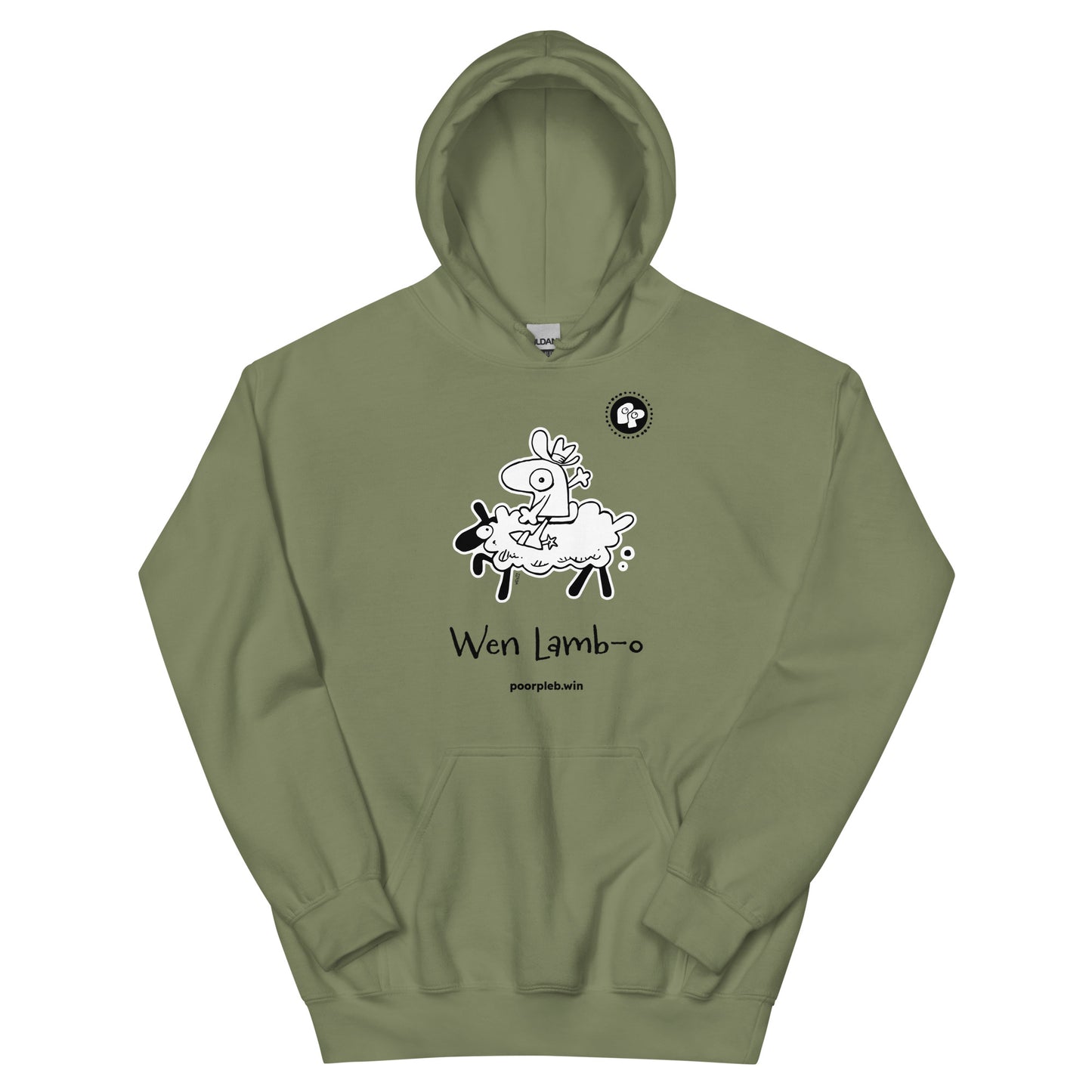 Poor Pleb Unisex Heavy Blend Hoodie (light colours) - Wen Lamb-O - Crypto Biskit