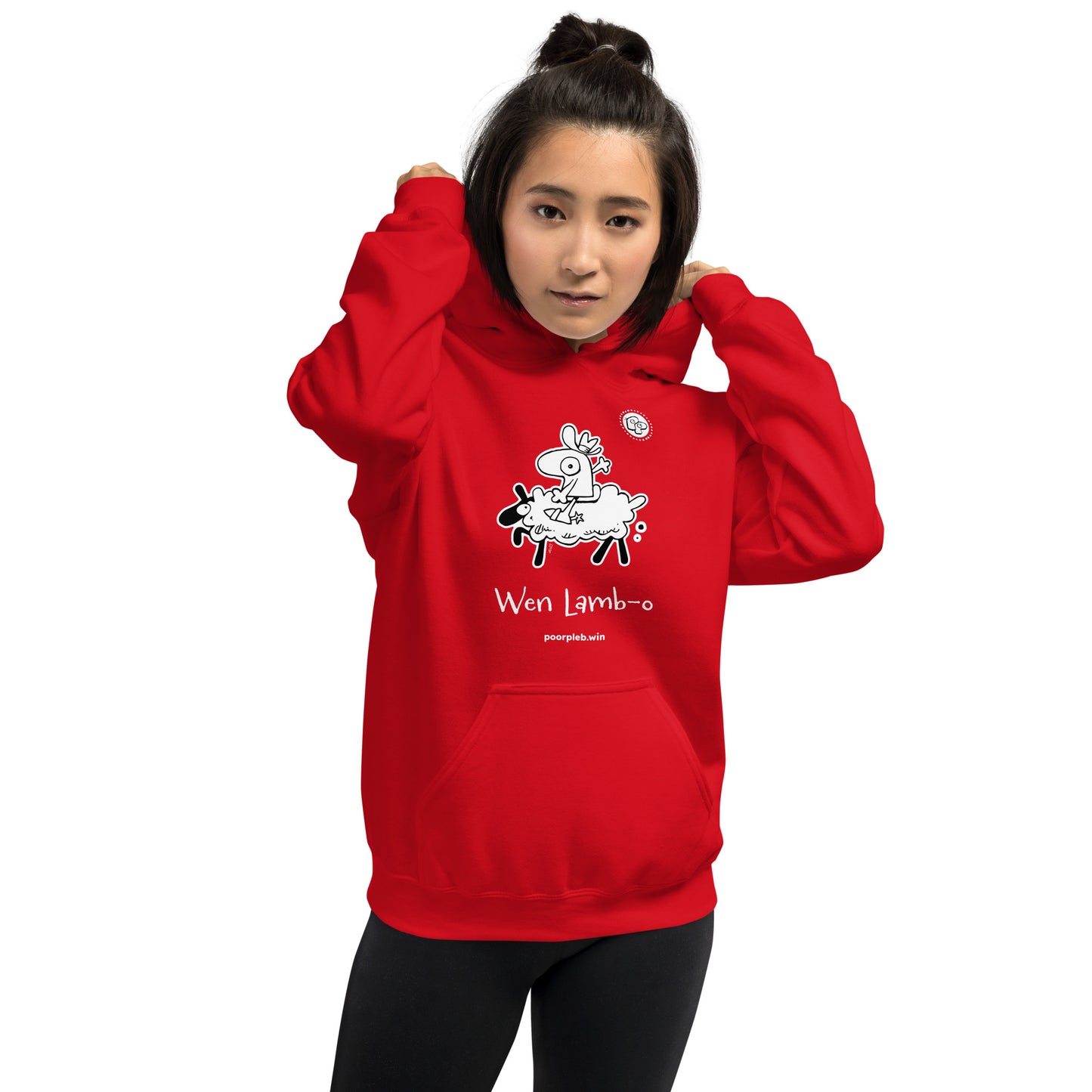 Poor Pleb Unisex Heavy Blend Hoodie (dark colours) - Wen Lamb-O - Crypto Biskit