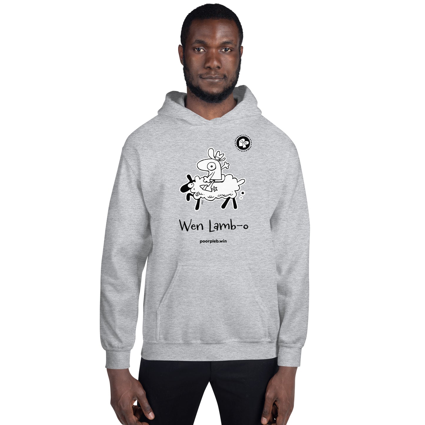 Poor Pleb Unisex Heavy Blend Hoodie (light colours) - Wen Lamb-O - Crypto Biskit