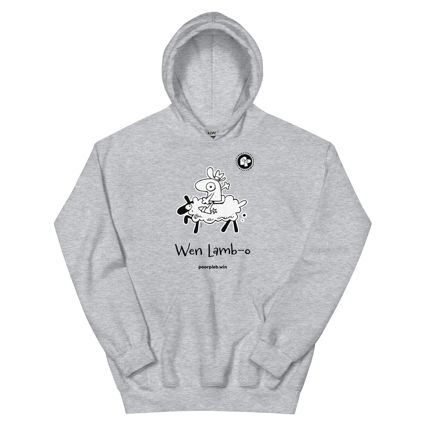 Poor Pleb Unisex Heavy Blend Hoodie (light colours) - Wen Lamb-O - Crypto Biskit