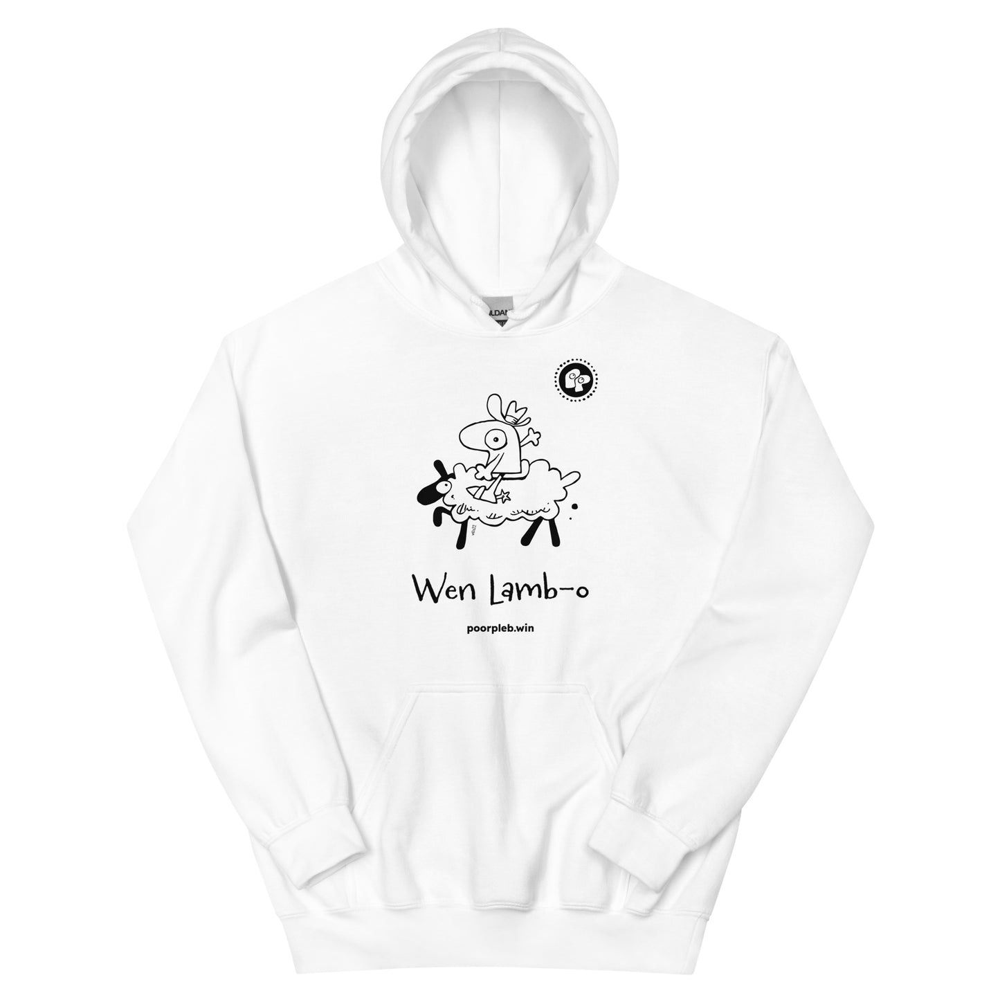 Poor Pleb Unisex Heavy Blend Hoodie (light colours) - Wen Lamb-O - Crypto Biskit
