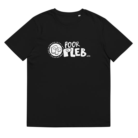 Poor Pleb Organic T-Shirt - Stacked Logo