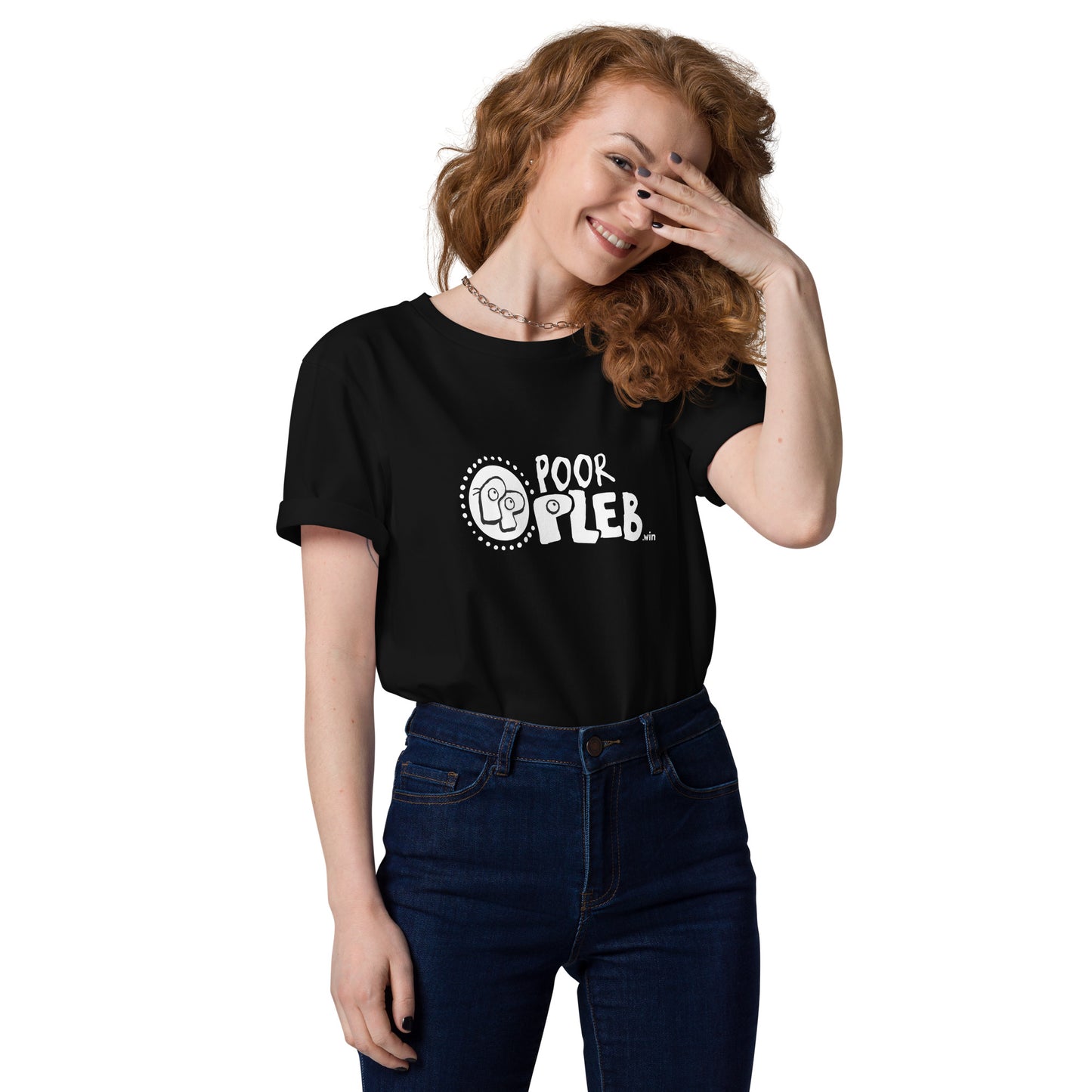 Poor Pleb Organic T-Shirt - Stacked Logo