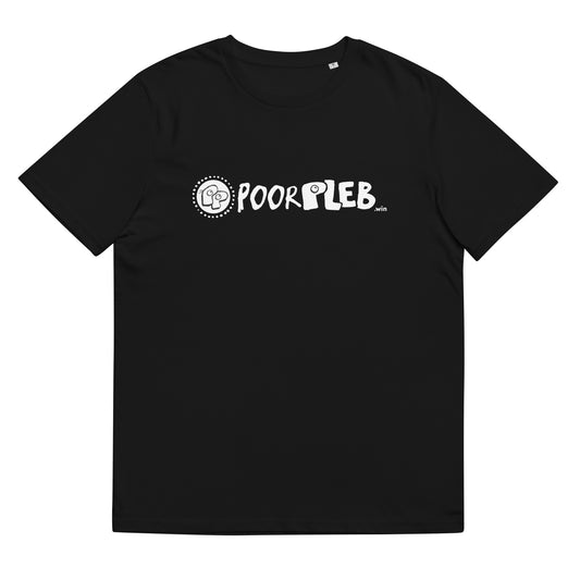 Poor Pleb Organic T-Shirt - Horizontal Logo