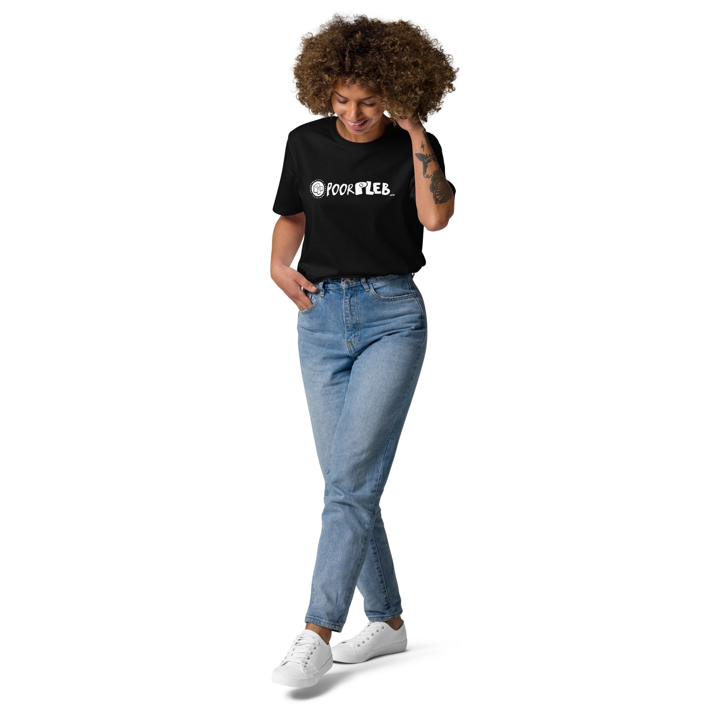 Poor Pleb Organic T-Shirt - Horizontal Logo