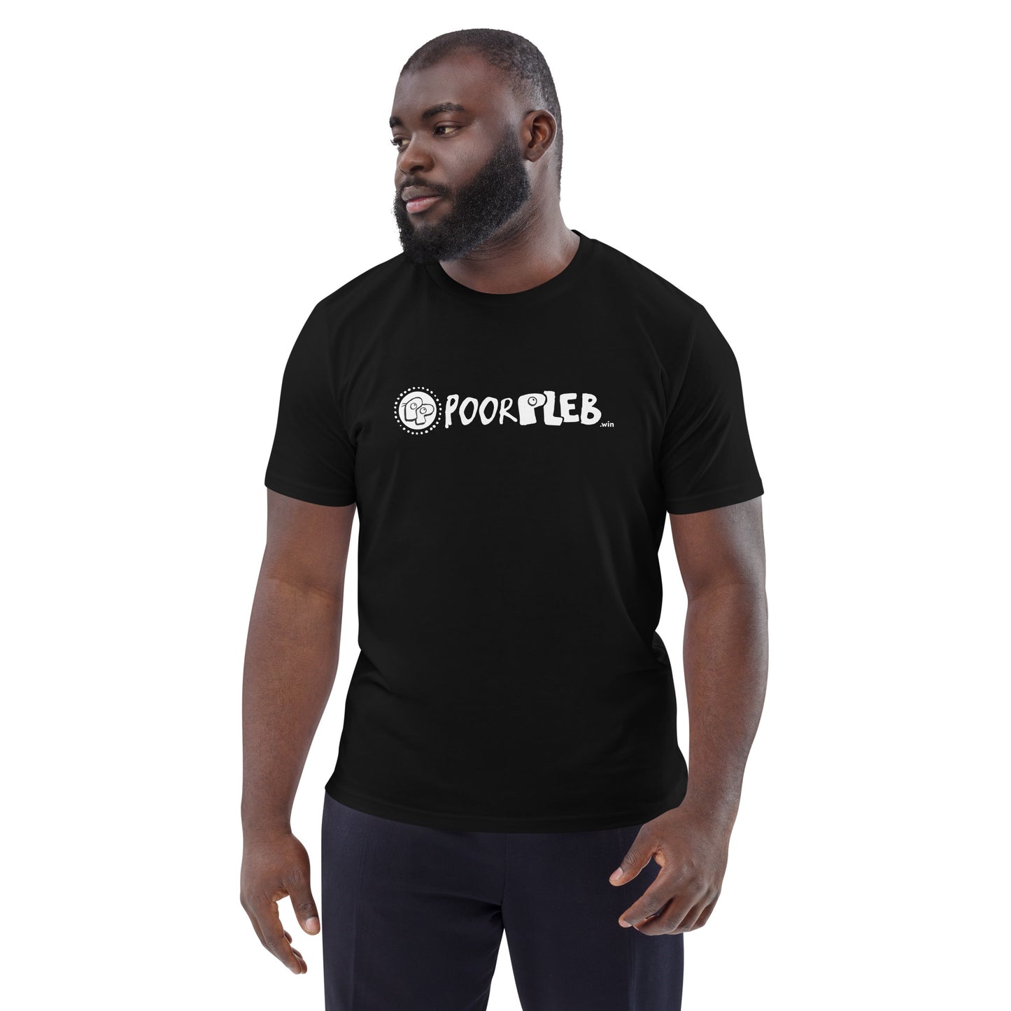 Poor Pleb Organic T-Shirt - Horizontal Logo