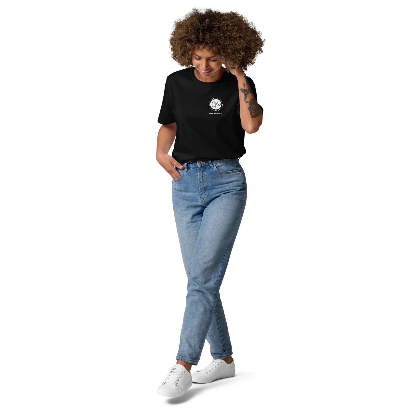 Poor Pleb Organic T-Shirt - Small Round Logo